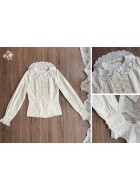 Miss Point Strawberry Pictorial 2.0 Collar Embroidered Blouse(Reservation/Full Payment Without Shipping)